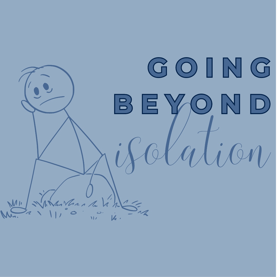 Going Beyond Isolation workbook cover, pastel background with stick-figure illustration